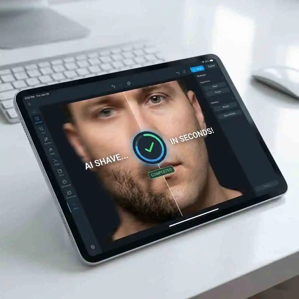 Speed up your editing workflow with our high-speed ai beard remover, allowing for quick iterations and multiple version testing without interrupting your creative process, perfect for generating fast turnarounds on any project.