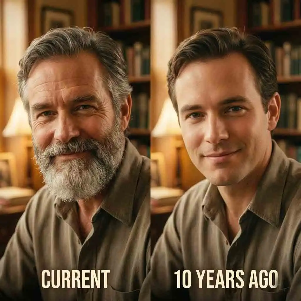 Take a trip down memory lane and see a younger version of yourself by using our beard remover app to remove facial hair and reveal a youthful appearance.