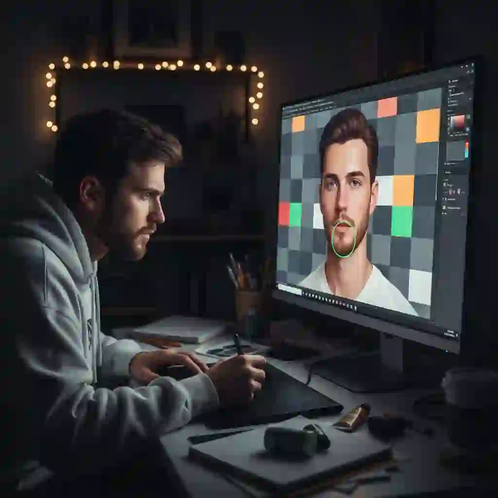 LightX interface showcasing manual controls combined with AI, enabling a high-precision beardless filter online free workflow for professionals who demand detailed refinements.