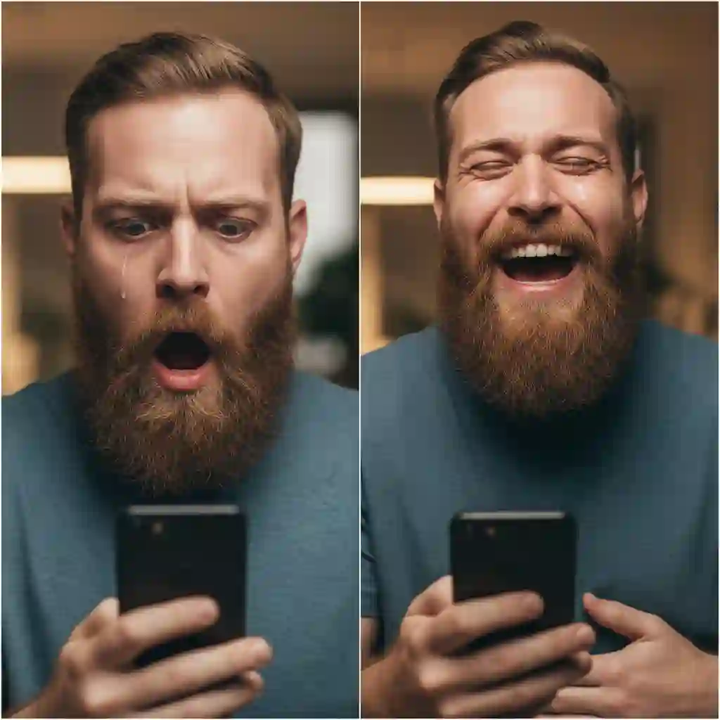 My Partner’s 6 Funniest Reactions to the Beardless Filter Effect
