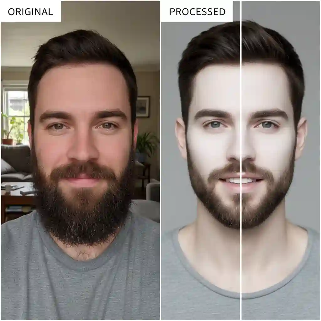 Overview of alternative tools compared to a beardless filter app, such as general retouching and aging filters, illustrating varied use cases while emphasizing realistic beard removal as the primary decision-making factor.