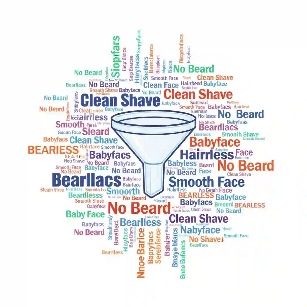 Examples of variable effect names complicating how to find the beardless filter on tiktok, illustrating why consistent keywords and creator links are essential to access the official clean shaven filter page.